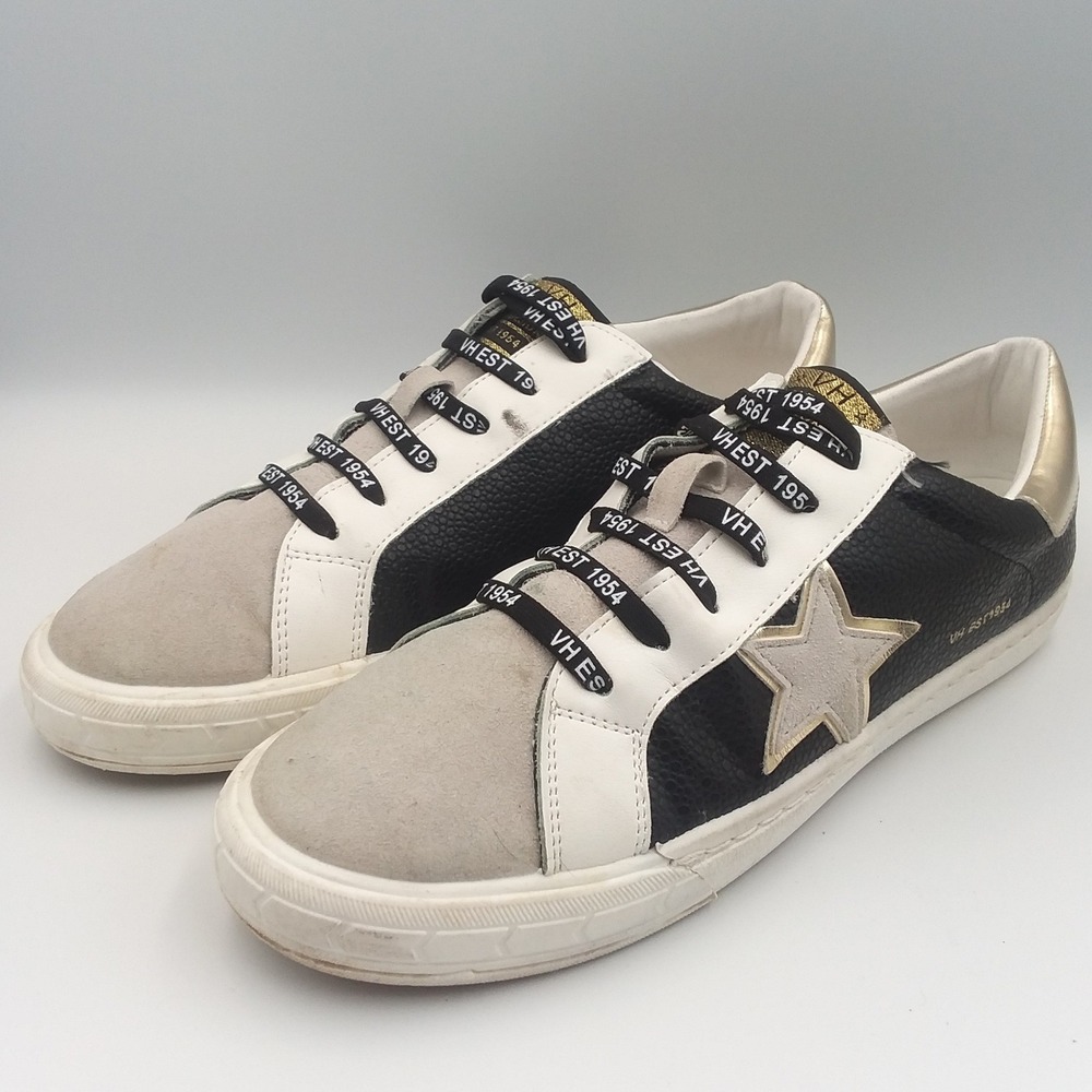 Vintage Havana‎ VH Flair Women's 10 Black Gold Grey White Sneakers Shoes